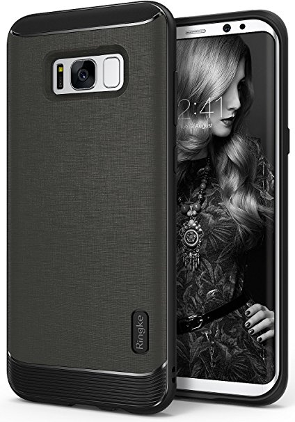 Galaxy S8 Case, Ringke [Flex S Series] Elite Coated Textured Modern Leather-Style Streamlined Anti-Fingerprint Advanced Shockproof Sophisticated Rustic Case for Samsung Galaxy S8 - Gray