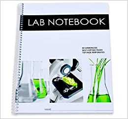 Lab Notebook 50 Carbonless Pages Spiral Bound (Top Page Perforated)