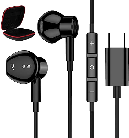COOYA USB C Earbuds & In-Ear Headphones with Microphone, Magnetic USB C Headphones for Samsung Note 20 Ultra S20 Note 10  iPad Pro iPad Air 4, Type C Earbuds for OnePlus 8 Pro Nord 7T Pro Google Pixel