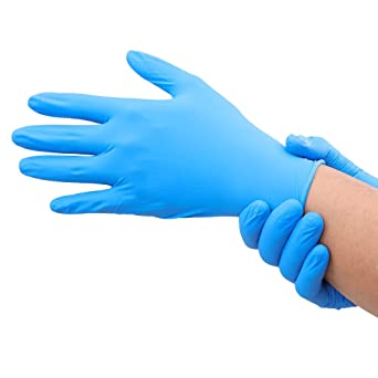 SousVideTools 100 Pieces Medical Nitrile Gloves, Blue Disposable Gloves Large, Latex Free, Anti-Allergic, Wear-Resistant, Size: L