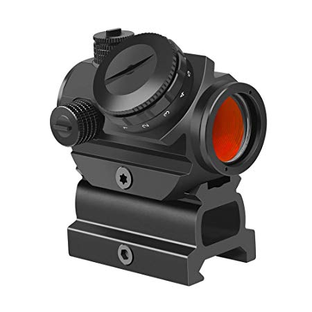 Feyachi RDS-22 2MOA Micro Red Dot Sight Compact Red Dot Scope with 0.83” Riser Mount Absolute Co-Witness with Iron Sight