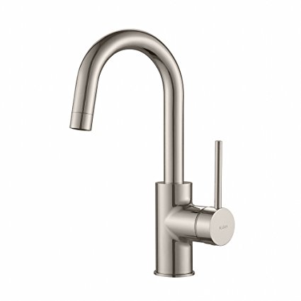 Kraus KPF-2600SS Modern Mateo Single Lever Kitchen Bar Faucet, Stainless Steel