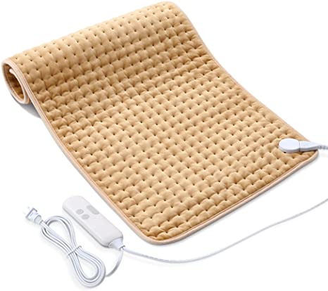 Heating Pads for Back Pain,18"x33" Large Electric Heating Pads with Auto Shut Off,6 Temperature Settings, Super-Soft, Fast Heating for Neck Back Shoulder Relief and Cramps