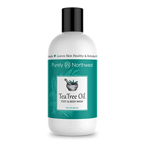 Antifungal Tea Tree Oil Body Wash, Helps Athletes Foot, Ringworm, Toenail Fungus, Jock Itch, Acne, Eczema & Body Odor- Soothes Itching & Promotes Healthy Feet, Skin and Nails 9oz