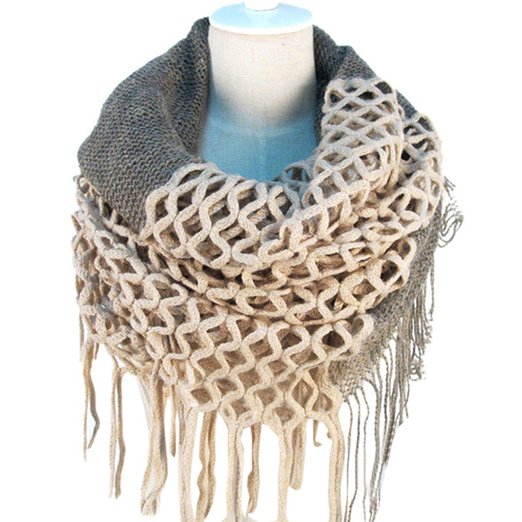 NOVAWO® Fashion Women Winter Warm Knit Long Scarf Tassels Shawl Infinity & Straight