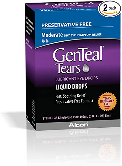 GenTeal Tears Liquid Drops, Single-Use Vials - 36 ct, Pack of 2