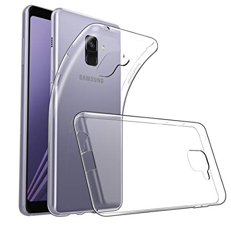 GeeRic Compatible for Samsung Galaxy A8 2018 Case, [Crystal Clear] TPU Gel Silicone Slim Fit Design Shockproof Soft Flexible Back Bumper Protector Cover Phone Case for Samsung Galaxy A8 2018