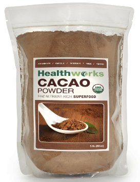 Healthworks Raw Certified Organic Cacao Powder 80 Ounce