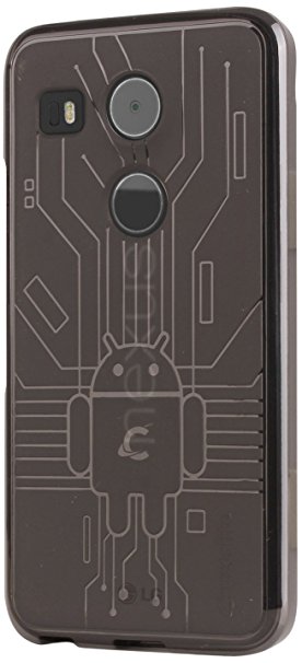 Nexus 5X Case, Cruzerlite Bugdroid Circuit Case Compatible for LG Nexus 5X - Smoke