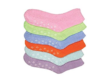 Gilbin Super Soft Toasty Fuzzy 6 Pack Slipper Socks