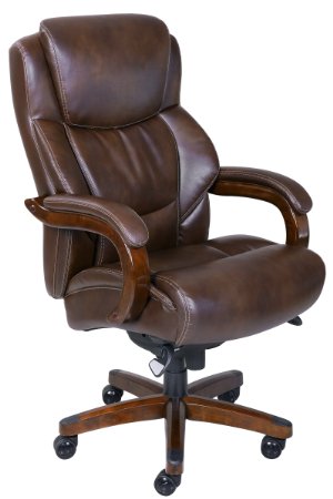 La-Z-Boy 45833 Delano Big & Tall Executive Bonded Leather Office Chair - Chestnut (Brown)
