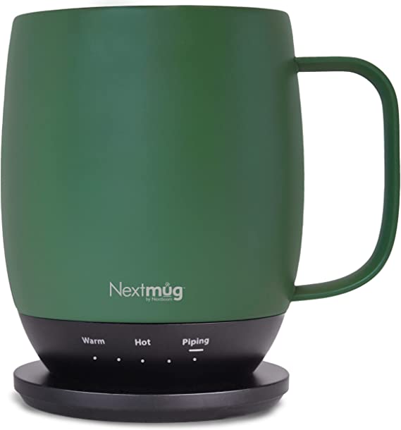 Nextmug - Temperature-Controlled, Self-Heating Coffee Mug (Sage - 14 oz.)