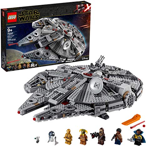 LEGO Star Wars: The Rise of Skywalker Millennium Falcon 75257 Starship Model Building Kit and Minifigures, New 2019 (1,351 Pieces)