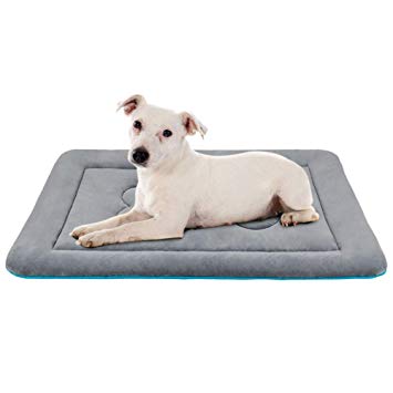 JoicyCo Dog Bed Crate Pad Mat 27.5/36/42/47 in Anti-Slip 100% Washable Dog Mattress Pets Kennel Pads
