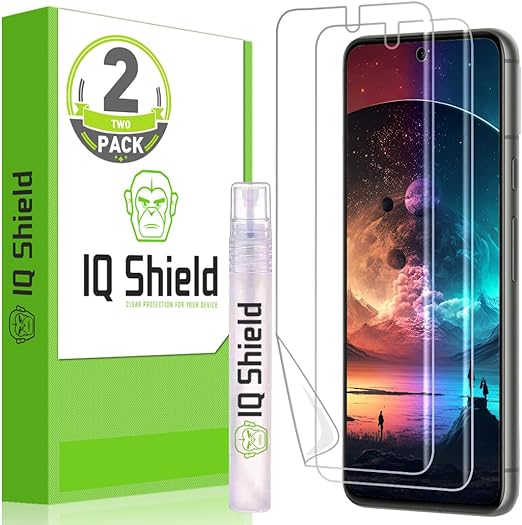 IQShield 2 Pack for Google Pixel 8 Pro Screen Protector: Clear TPU Film, Bubble-Free Installation, Scratch-Resistant, Case Friendly, HD Clarity for Ultimate Protection. Fingerprint Unlock