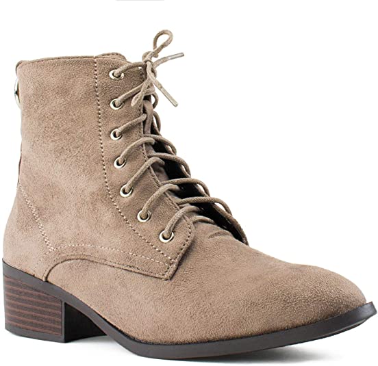Women's Oxford Inspired Lace Up Side Zip Ankle Boots