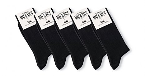 Mens Socks (10 Pair Pack) by Mat & Vic's Cotton Classic Comfortable Breathable