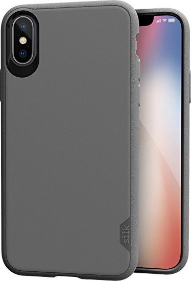 Silk iPhone X Grip Case - BASE GRIP Lightweight Protective Slim Cover - "Kung Fu Grip Returns" (Updated Version) Gunmetal Gray