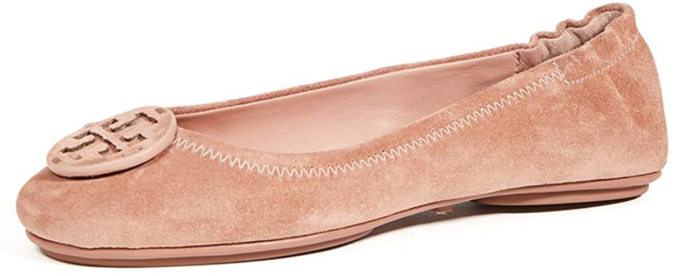 Tory Burch Women's Suede Minnie Travel Ballet Flats