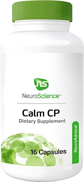 NeuroScience Calm CP - Cortisol Focused Neuro Adrenal Blend with Banaba Leaf Corosolic Acid   Phosphatidylserine (16 Capsules)