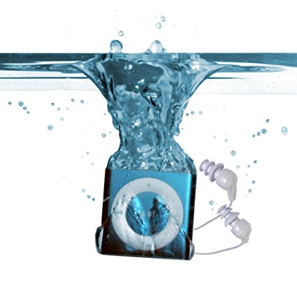 Underwater Audio Waterproof iPod Swimbuds Bundle (Blue)