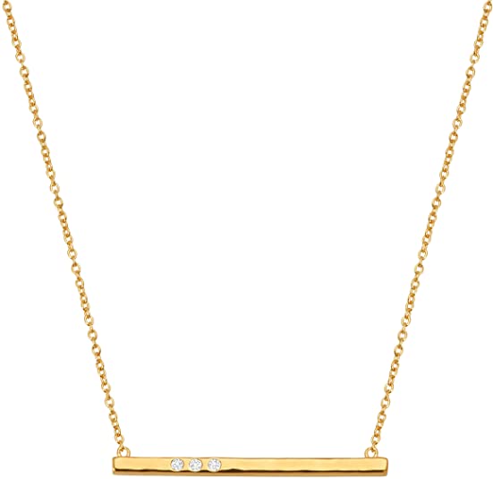 Silpada 'Dotted Line' Necklace with Swarovski Crystals in Sterling Silver, 18"   2"