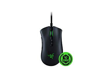 Razer DeathAdder v2 Gaming Mouse: 20K DPI Optical Sensor - Fastest Gaming Mouse Switch - Chroma RGB Lighting - 8 Programmable Buttons - Rubberized Side Grips - Classic Black - RZ01-03210100-R3M1