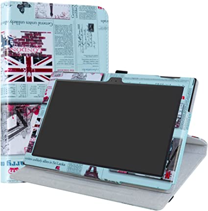 Lenovo Tab 4 10 Rotating Case,LiuShan 360 Degree Rotation Stand PU Leather With Cute Pattern Cover for Lenovo Tab 4 10 10.1 inch Tablet,Newspaper