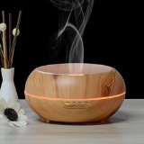 200ml Aroma Essential Oil Diffuser InnoGear Electric Wood Grain Ultrasonic Cool Mist Humidifier with Color Changing LED Lights and 4 Timer Settings Waterless Auto Shut Off for Home Office Bedroom