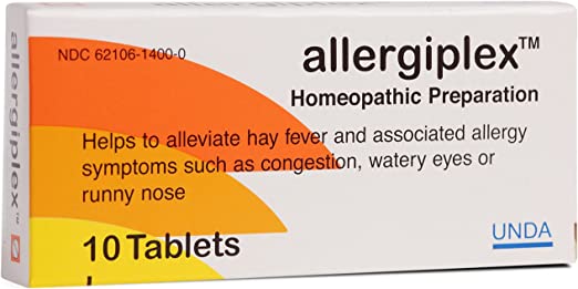 UNDA - Allergiplex - Homeopathic Remedy to Help Temporarily Relieve Symptoms of Seasonal Allergies - 10 Tablets