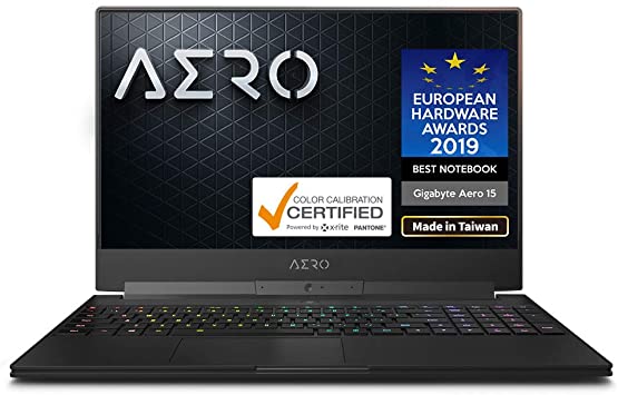 Gigabyte AERO 15-X9-RT5W Thin Light Performance Laptop, 15.6" 144Hz FHD IPS Display, GeForce RTX 2070, Intel Core i7-8750H, 16GB DDR4, 1TB NVMe SSD, Up to 8-hrs Battery