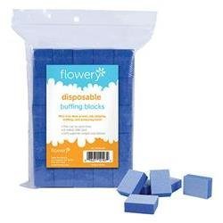 Flowery Disposable Buff Blocks Blue 180/Grit 100/Pk (DFBB-100)