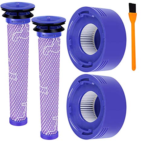 Hongfa Replacement V8 Pre and Post Filters, 2 Pack Compatible V7 V8 Animal Absolute Cordless Vacuum Cleaner for Pre-Filter # DY-96566101 Post-Filter DY-96747801