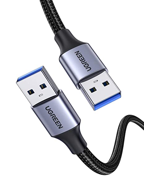 UGREEN USB 3.0 Kabel 5 Gbps Super Speed, USB 3.0 Kabel Typ A Stecker zu Typ A Stecker, Nylon USB auf USB 3.0 Kabel kompatibel mit Drucker, Modems, Festplatten, Kameras usw. (0.5M)