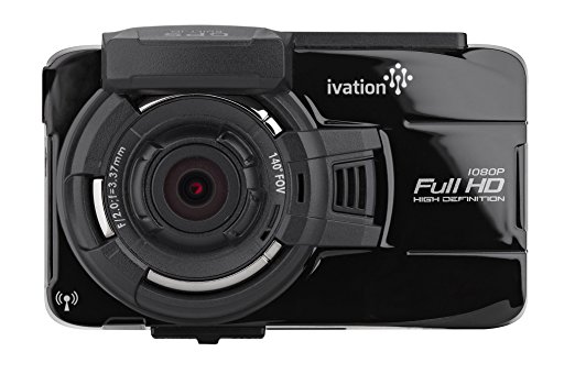 Ivation Dash Cam, 32GB HD 1080p GPS Tracking, Video & Audio Recorder, WiFi Download, Motion Detection, Low Light Dashcam, Best Dashboard Camera for Car & Truck (Includes Extra Dash Mount)
