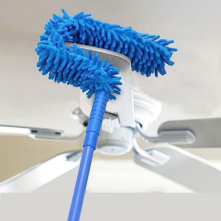 CANWAY Flexible Fan Cleaning Duster for Multi-Purpose Cleaning of Home, Kitchen, Car, Office with Long Rod