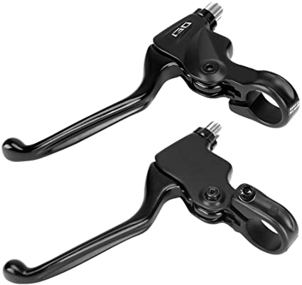 Brake Lever, BicycleStore 1 Pair Stainless Steel Bicycle Brake Handle with Extended 160mm/6.3in Handlebar Cycling Brake Levers 22.2mm Diameter for Road Bike, Mountain Bike, Folding Bike (Black)