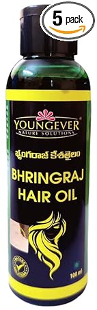 Youngever BHRINGARAJ HAIR OIL (100 ml) Pack of 5