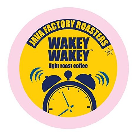 Java Factory Single Cup Coffee for Keurig K Cup Brewers, Wakey Wakey Light Roast, 80 Count
