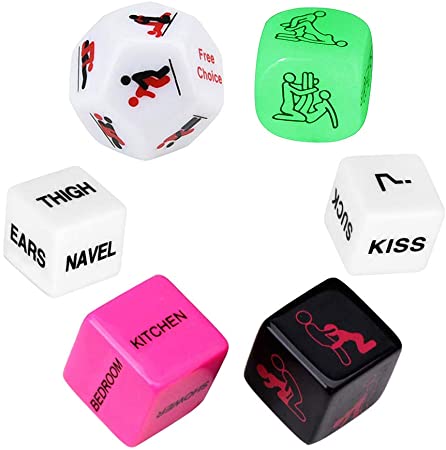 Funny and Romantic Role Playing Dice Luminous Dice Game,Novelty Gift for Honeymoon bacherette Party,Him and Her, Bridal Shower, Groom Roast,Newlyweds, Wedding, Anniversary, Marriage 2020
