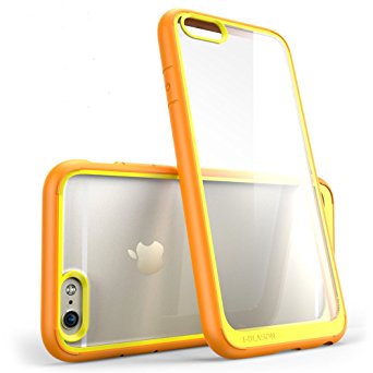 iPhone 6s Case, [Scratch Resistant] i-Blason Clear [Halo Series] Also Fit Apple iPhone 6 Case 6s 4.7 Inch Hybrid Bumper Case Cover (Clear/Orange)