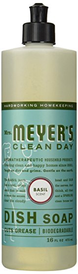 Mrs. Meyer's Clean Day Liquid Dish Soap Basil - 16 fl oz - 2 Pack