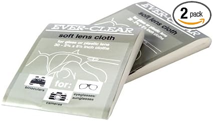 Apex Ever-clear Soft Lens Cloths, 2 Packages each with Two 30 Count Pouches