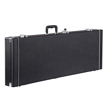 Yaheetech Electric Guitar Hard Shell Case Portable Square Guitar Case for Standard Electric Guitars Black