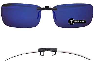 TERAISE Polarized Clip-on Sunglasses Over Prescription Glasses Anti-Glare UV400 for Men Women Driving Travelling Outdoor Sport