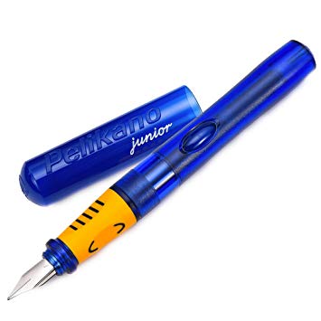 Pelikan Pelikano Jr. Fountain Pen, Right-Handed, Medium Nib, Blue, 1 Pen, 940874