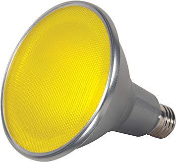 Satco S9484 Par38 LED Yellow 40' Beam Spread Medium Base Light Bulb, 15W