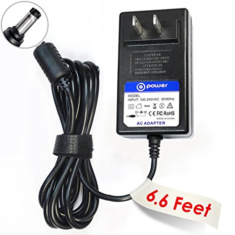T-Power 12v ((6.6ft Long Cable)) FOR Crosley Radio CR49 CR49-BT CR49-TA CR249 CR249-TA CR32CD CR6233A CR6233A-RE CR7002A CR7002A-PA Tech Turntable Record Player I.T.E switching power supply cord