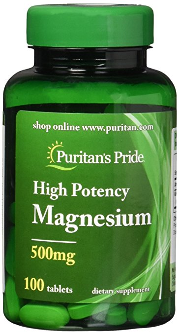 Puritan's Pride High Potency Magnesium Tablets, 500 mg, 100 Count