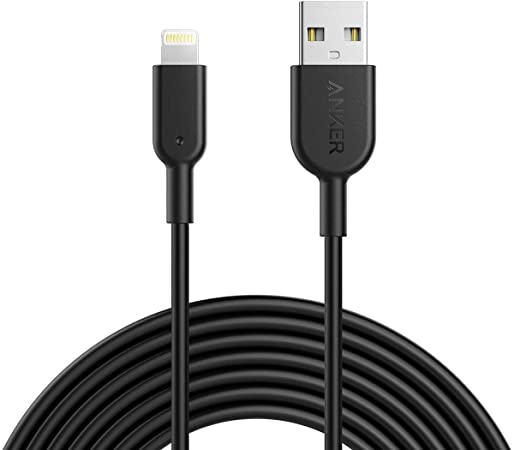 Anker Powerline II Lightning Cable (10ft), Durable Cable, MFi Certified for iPhone Xs/XS Max/XR/X / 8/8 Plus / 7/7 Plus (Black)